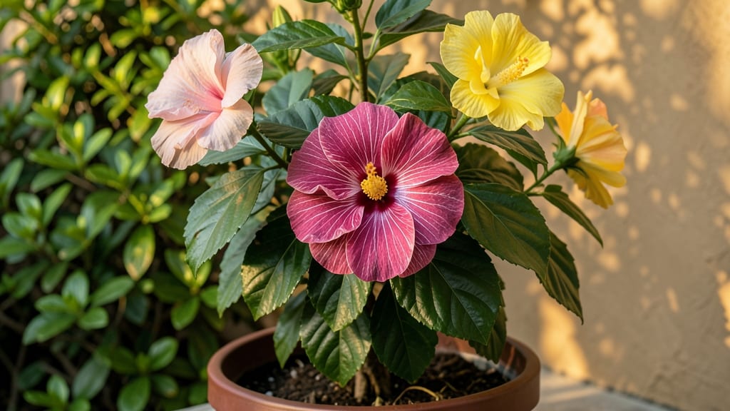 Double Bloom Hibiscus Plant: Year-Round Purple Spikes With Minimal Pruning