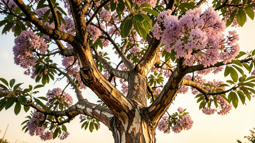 Crape Myrtle With Lavender Summer Flowers