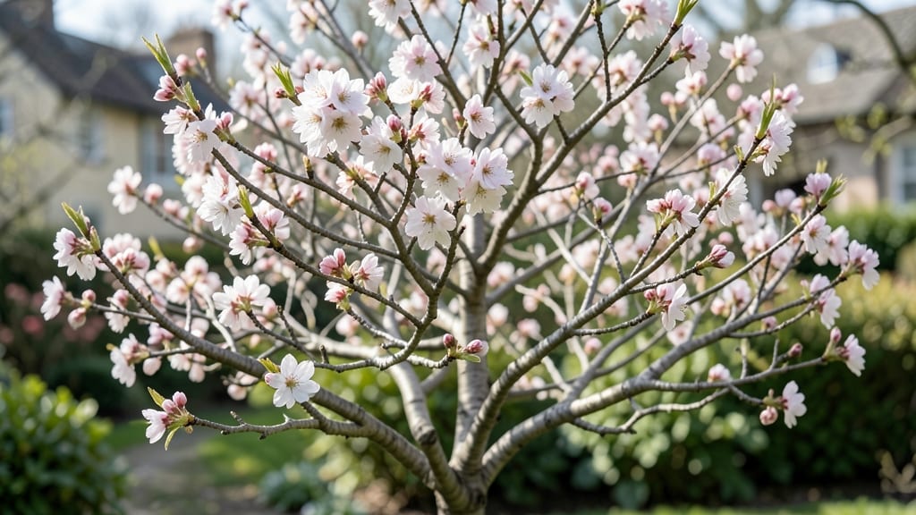 Crabapple Tree with Snowdrift White Blossoms
