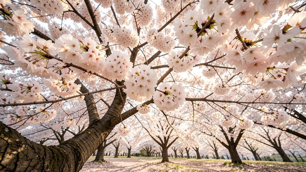 Japanese Cherry Blossom Tree with Shirofugen Variety