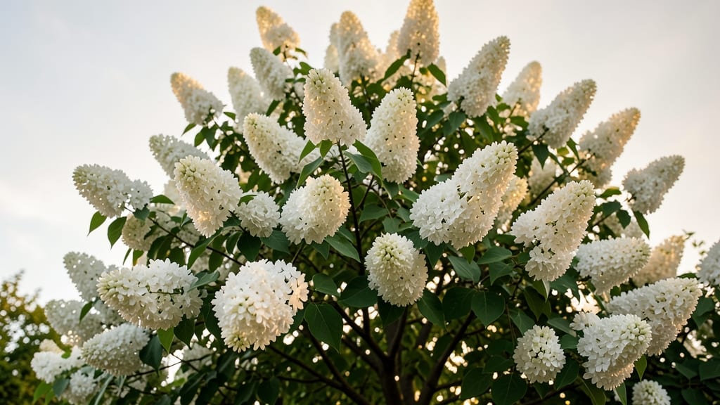 Lilac Tree with Fragrant White Blooms