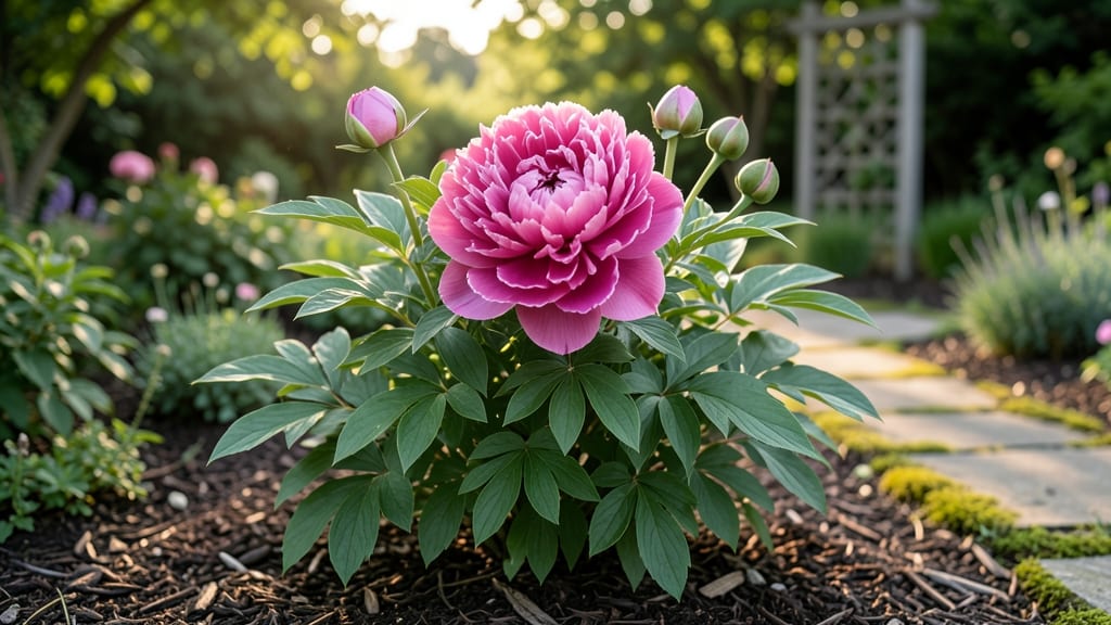 Double Bloom Peony Growing Guide: Year-Round Purple Spikes With Minimal Pruning