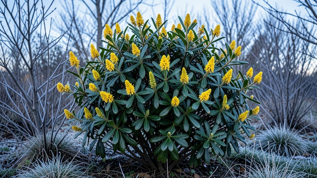 Mahonia: Spiky Evergreen with Golden Flowers
